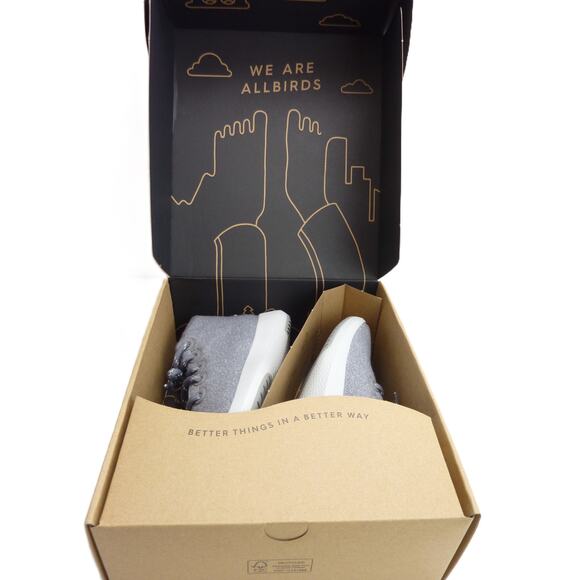 NEW Allbirds Womens Wool Runner Up Mizzle Size 9 Medium Grey - Picture 6 of 7